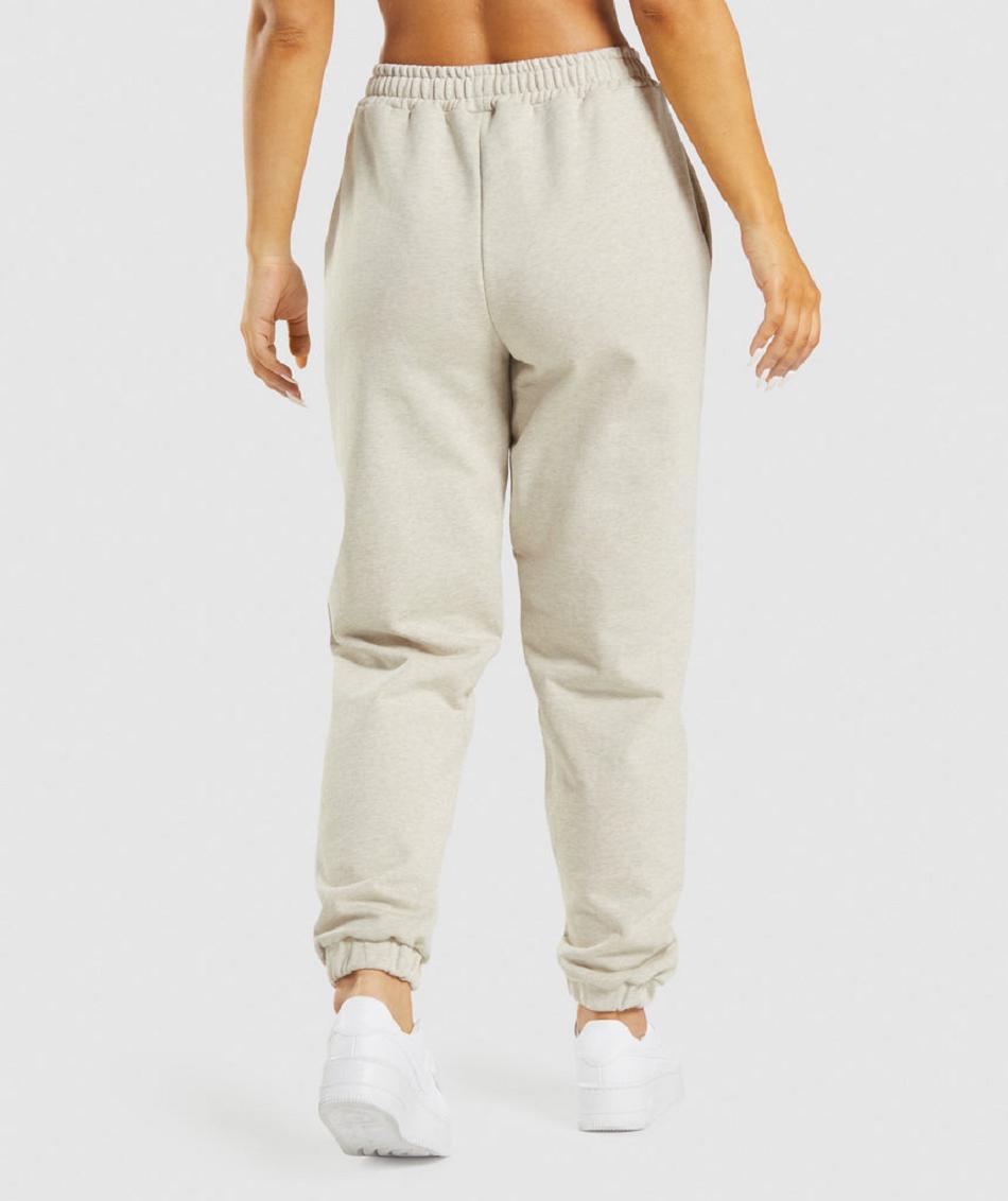 Spodnie Do Biegania Damskie Gymshark Rest Day Sweats Beżowe | PL 2181QMA